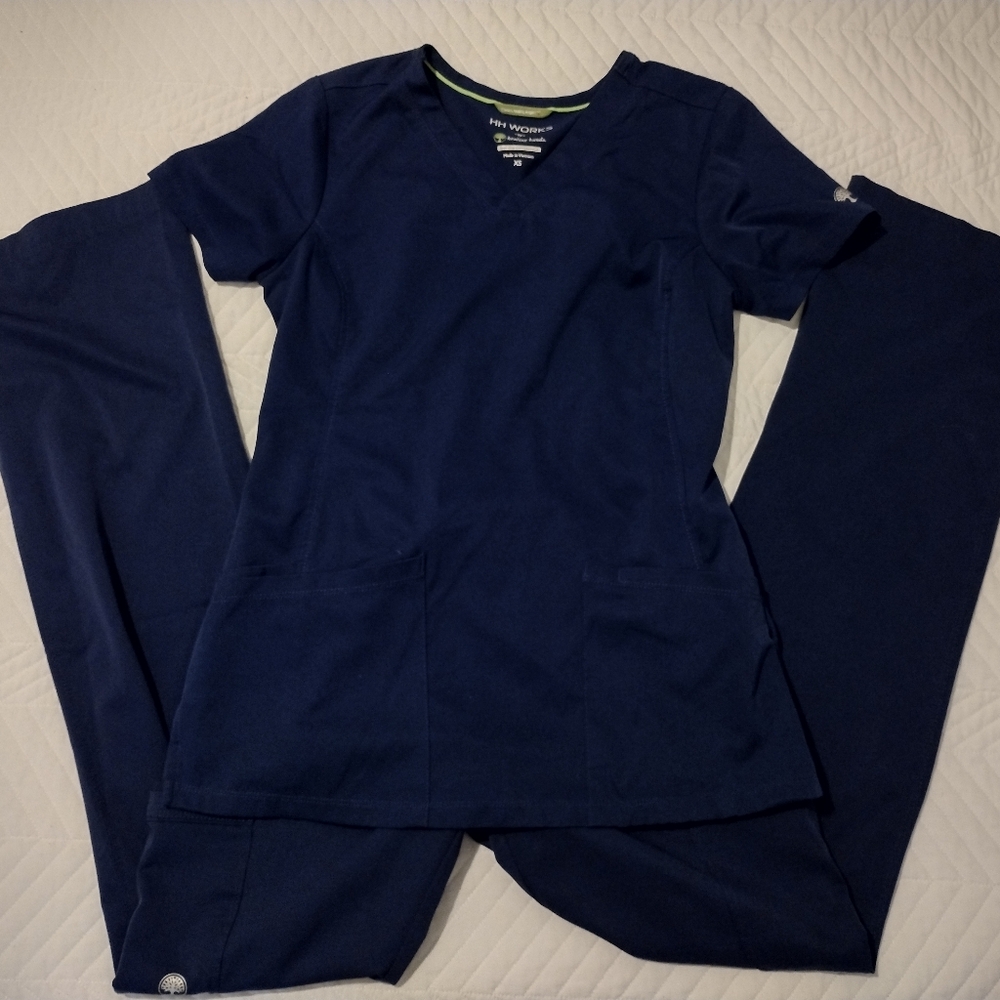 Navy Blue Scrub Set